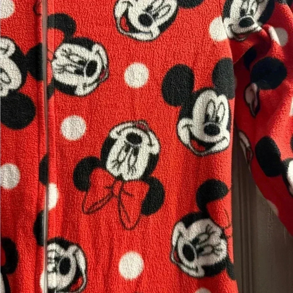 Minnie Mouse Onesie Footed Pajamasgrippers on bottom of feet EUC Size Small - Picture 2 of 8